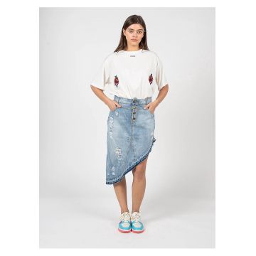 Tricou cu motive florale Toccante -