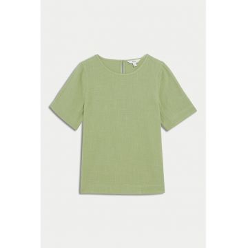 Tricou de bumbac cu decolteu rotund