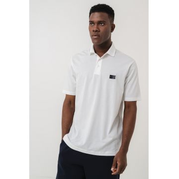 Tricou polo cu logo contrastant