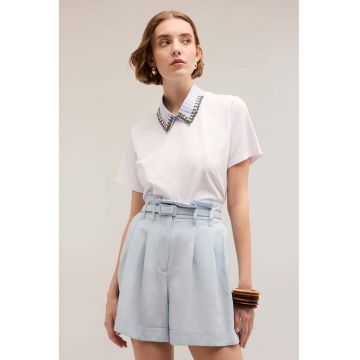 Tricou uni cu strasuri