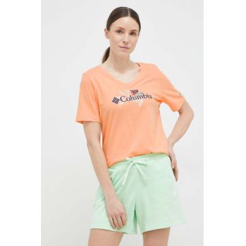 Columbia tricou femei, culoarea portocaliu