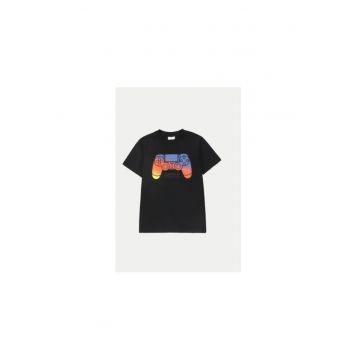 Tricou baieti -  304484599 - Bumbac - 146 CM - Negru