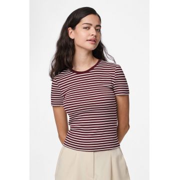 Tricou cu decolteu rotund si dungi