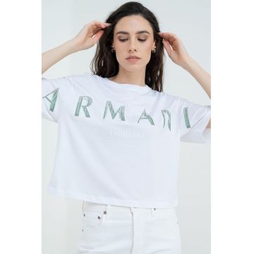 Tricou cu imprimeu logo supradimensionat