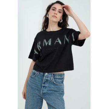 Tricou cu imprimeu logo supradimensionat