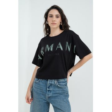Tricou cu imprimeu logo supradimensionat