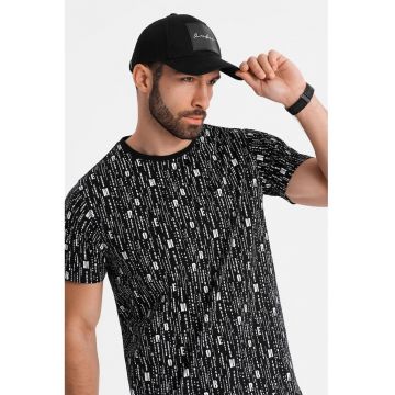 Tricou de bumbac cu model text