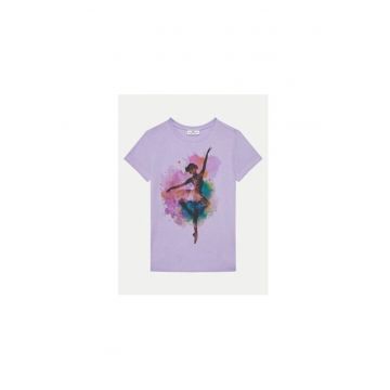 Tricou fete -  305276278 - Bumbac - Violet