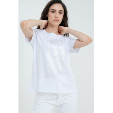 Tricou lejer cu decolteu rotund