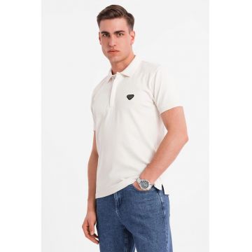 Tricou polo cu fenta cu fermoar