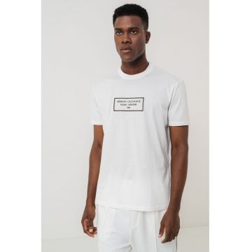 Tricou regular-fit cu logo brodat