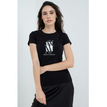 Tricou slim fit cu logo