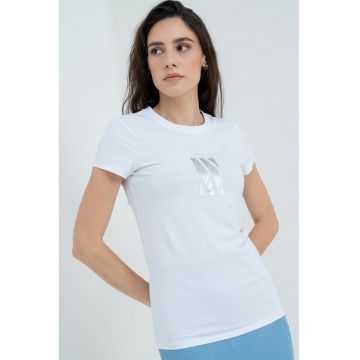 Tricou slim fit cu logo