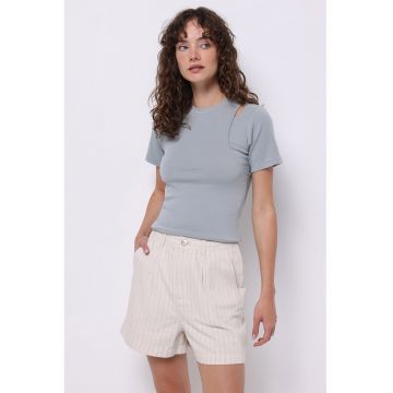 Tricou slim fit cu model 2 in 1