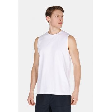 Tricou uni din bumbac - fara maneci