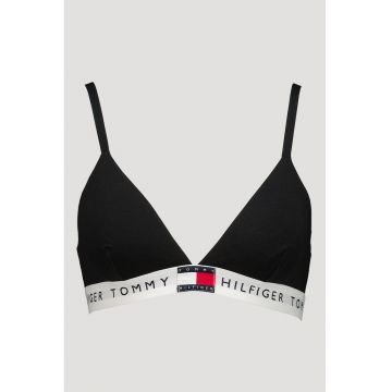 Sutien cu burete - cupe triunghiulare si banda logo