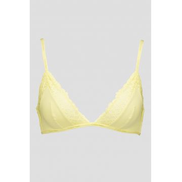 Sutien triunghiular cu insertii de dantela