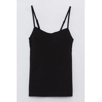 Top de bumbac cu barete ajustabile