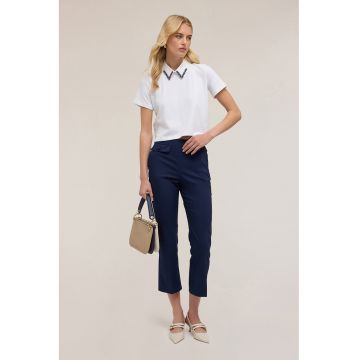 Tricou crop polo