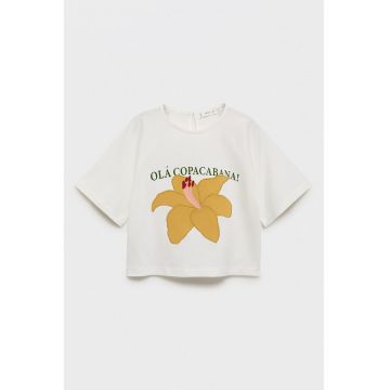 Tricou cu broderie florala
