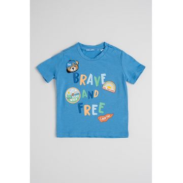 Tricou de bumbac cu model text
