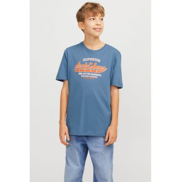 Tricou de bumbac organic cu decolteu la baza gatului