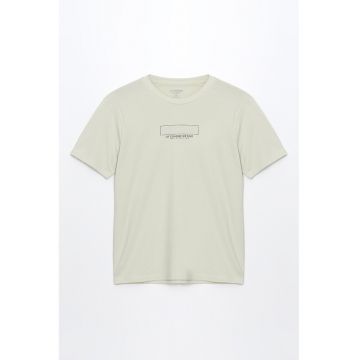 Tricou din bumbac cu imprimeu discret