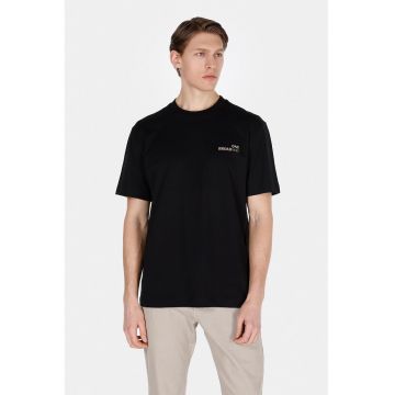 Tricou din bumbac cu imprimeu text
