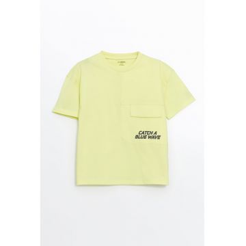Tricou din bumbac cu imprimeu text