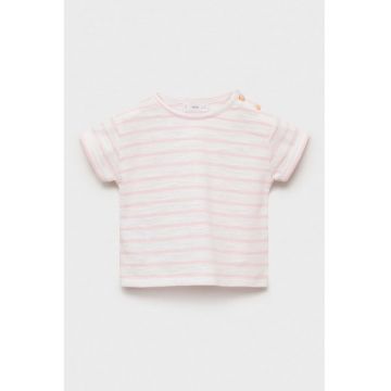 Tricou din bumbac cu model in dungi