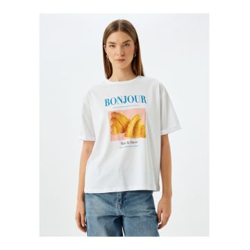 Tricou lejer cu maneci rulate