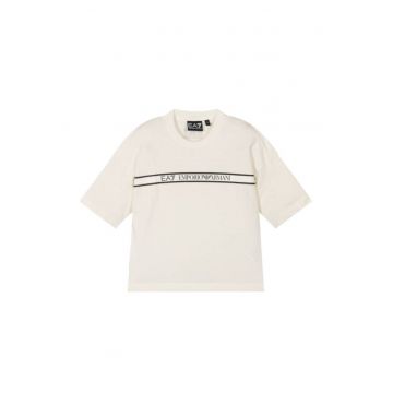 Tricou  pentru Fete - boy tee extended logo - 7B000069-AF10378-U0005 - Alb