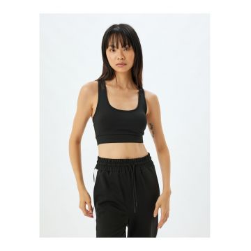 Bustiera cu segment semitransparent pentru fitness