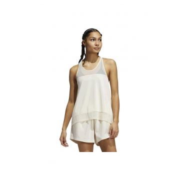 Top racerback pentru antrenament cu detalii semitransparente -