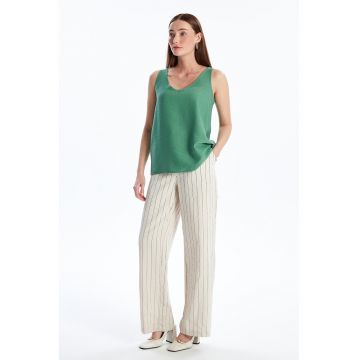 Top slim fit cu bretele incrucisate