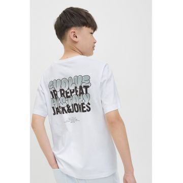 Tricou cu decolteu la baza gatului si imprimeu text