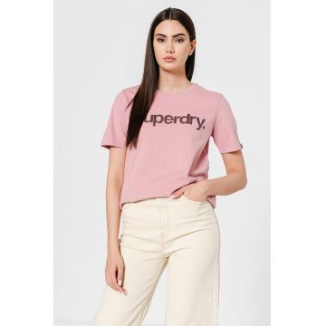 Tricou cu decolteu la baza gatului si logo