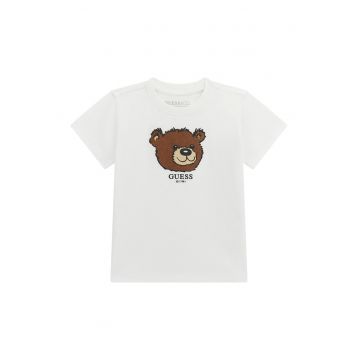 Tricou cu imprimeu grafic si logo