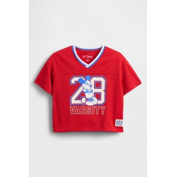 Tricou cu imprimeu si decolteu in V
