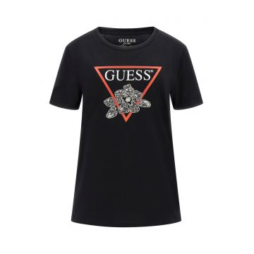 Tricou cu logo si paiete