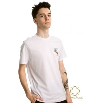 Tricou cu mânecă scurtă cu imprimeu - Alb