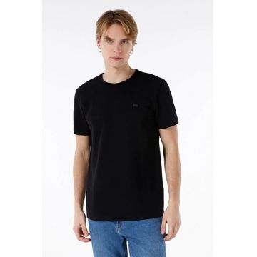 Tricou Cu Maneca Scurta De Barbati Negru Regular Fit CL1068565
