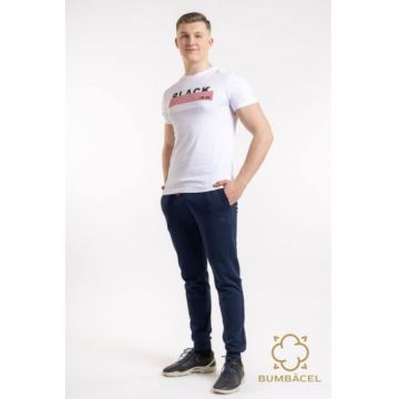 Tricou cu maneca scurta si cu imprimeu text - Alb