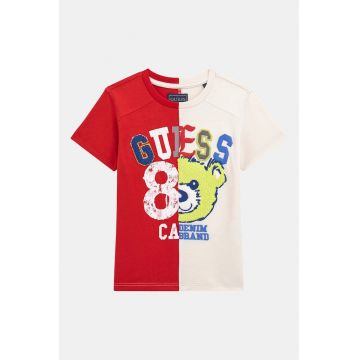 Tricou cu model in doua tonuri si logo