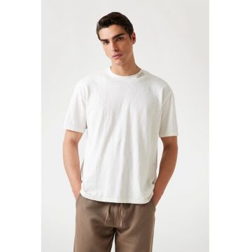 Tricou de bumbac cu imprimeu pe partea din spate