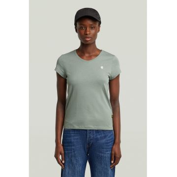 Tricou de bumbac organic cu decolteu in V Eyben