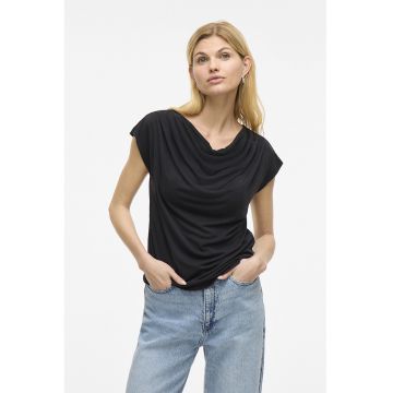 Tricou din amestec de modal cu decolteu rotund