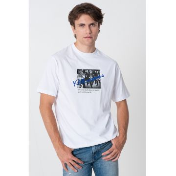 Tricou din bumbac cu imprimeu foto