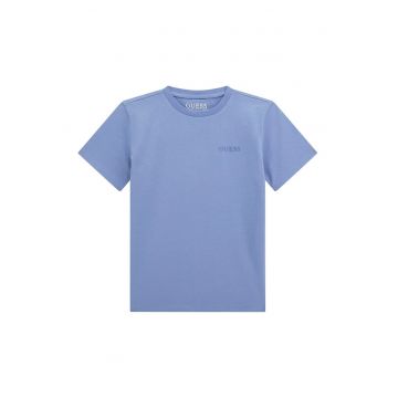 Tricou din bumbac cu imprimeu logo contrastant