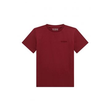 Tricou din bumbac cu imprimeu logo contrastant